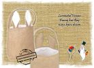 Bunny Ear Egg Hunt Bags, Laminated Hessian Jute.